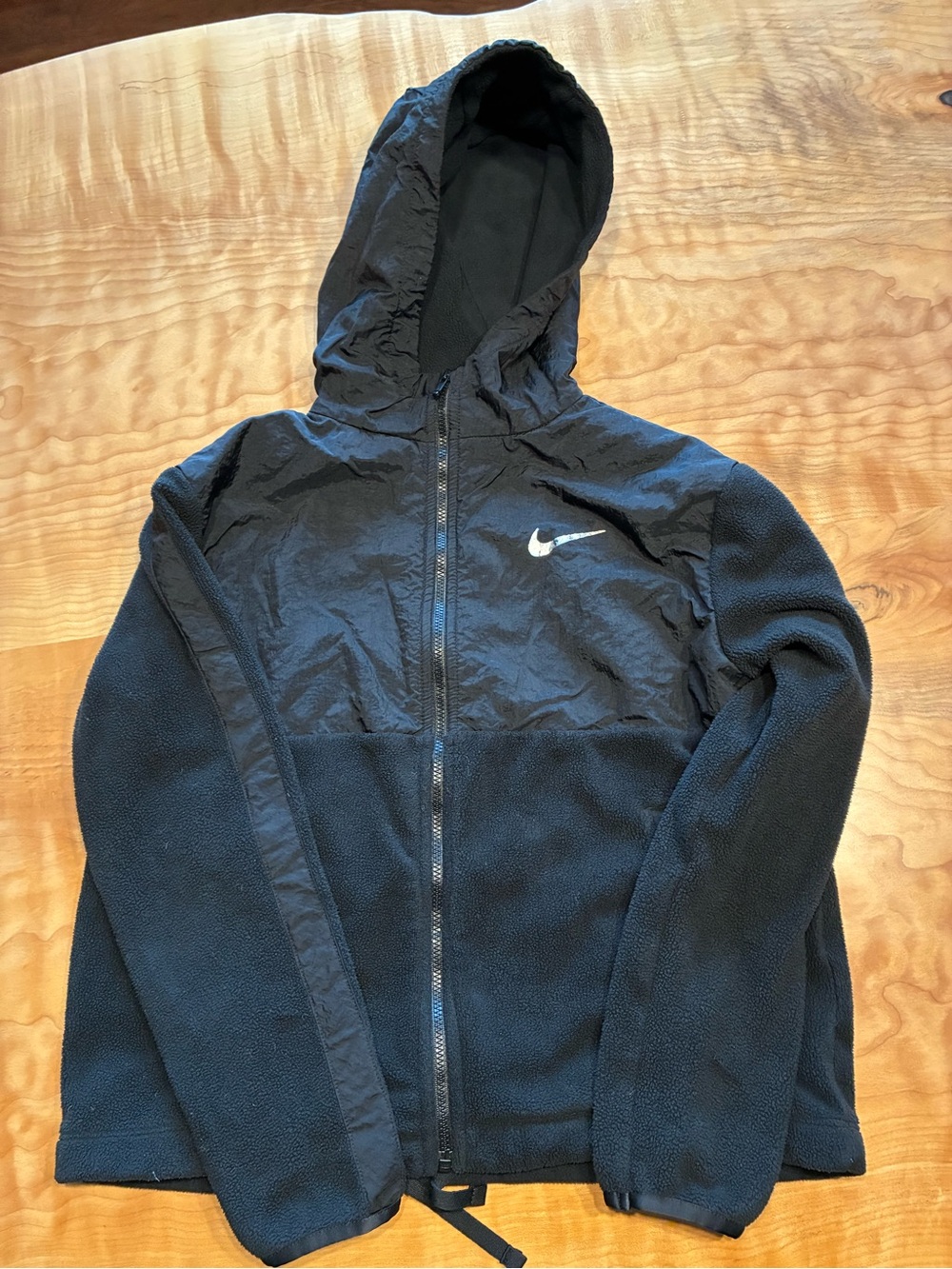 Kids Nike Black Hooded Performance Fleece Jacket